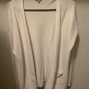 Long sleeve white cardigan
